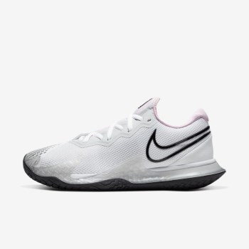 Nike Court Air Zoom Vapor Cage 4 - Női Teniszcipő - Fehér/Rózsaszín/Platina/Fekete